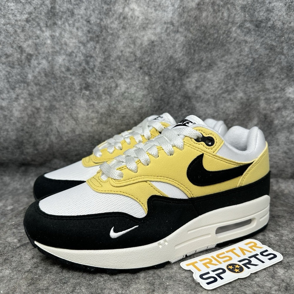 Nike Air Max 1 '87 Shoes Womens Size 6.5 White Black Gold Sneakers HF1194-700